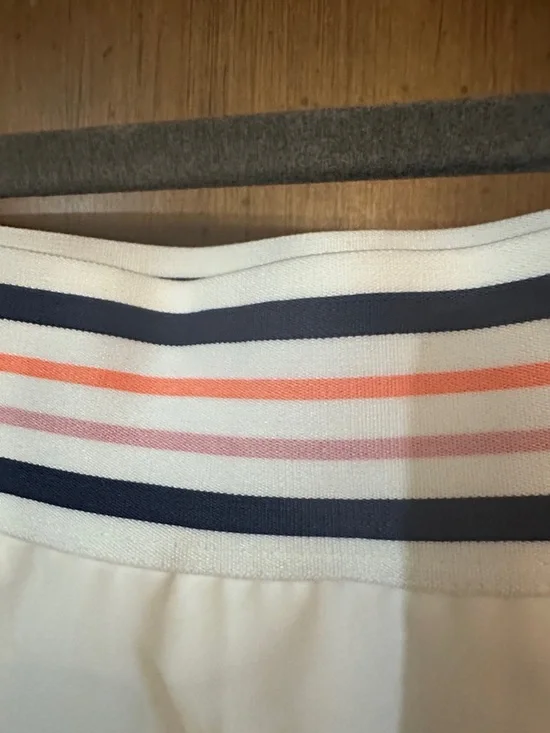 NEW Johnny Was CALME White Endurance Tennis Skirt Skort with Striped Waistband L - Picture 8 of 16
